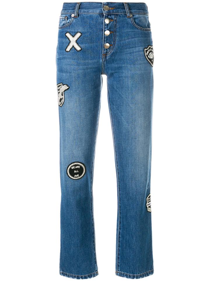 Each X Other Button Patch Jeans - Blue