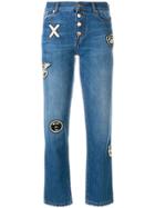 Each X Other Button Patch Jeans - Blue