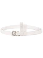 Guidi Thin Belt - White