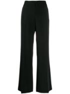 Alysi Creased Flared Trousers - Black