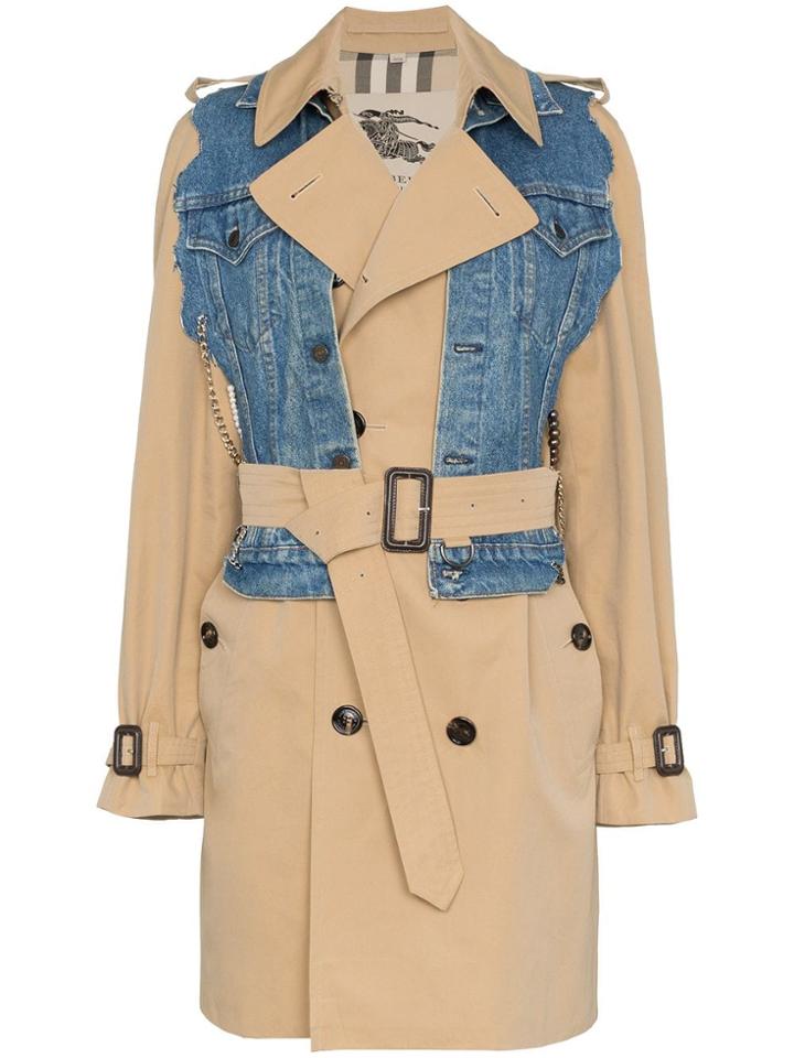 Tiger In The Rain Layered Cotton Trench Coat - Neutrals