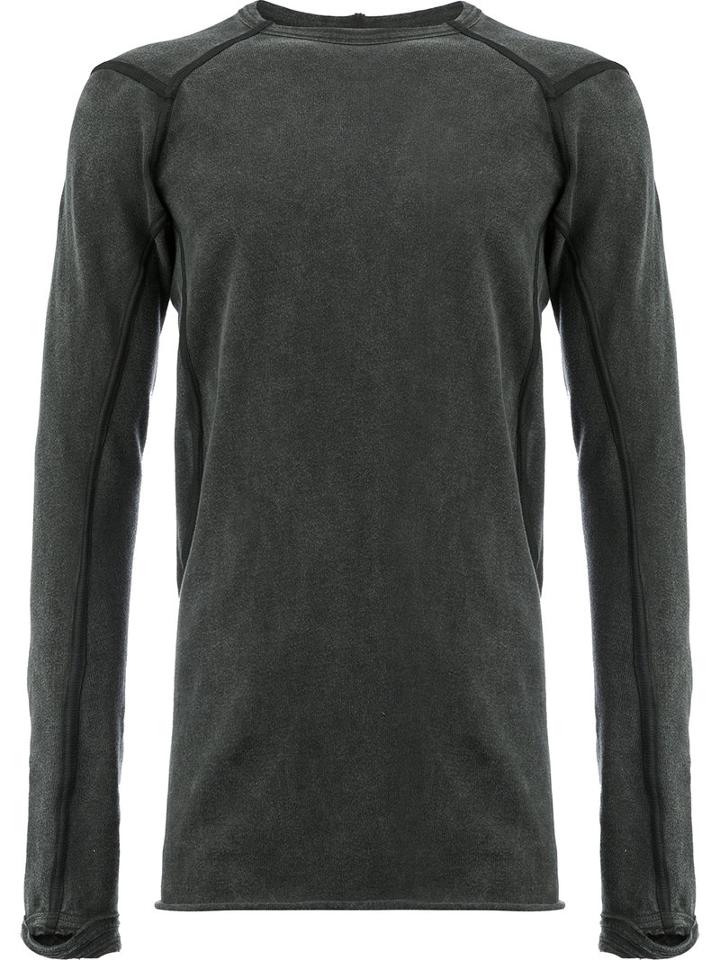 Isaac Sellam Experience - Apaiselt T-shirt - Men - Cotton/calf Leather - Xl, Grey, Cotton/calf Leather