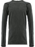 Isaac Sellam Experience - Apaiselt T-shirt - Men - Cotton/calf Leather - Xl, Grey, Cotton/calf Leather