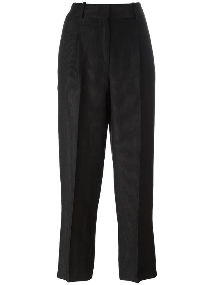 Forte Forte Tailored Cropped Trousers, Women's, Size: 0, Black, Viscose/cotton/virgin Wool