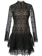Jonathan Simkhai Guipure Lace Long-sleeve Dress - Black