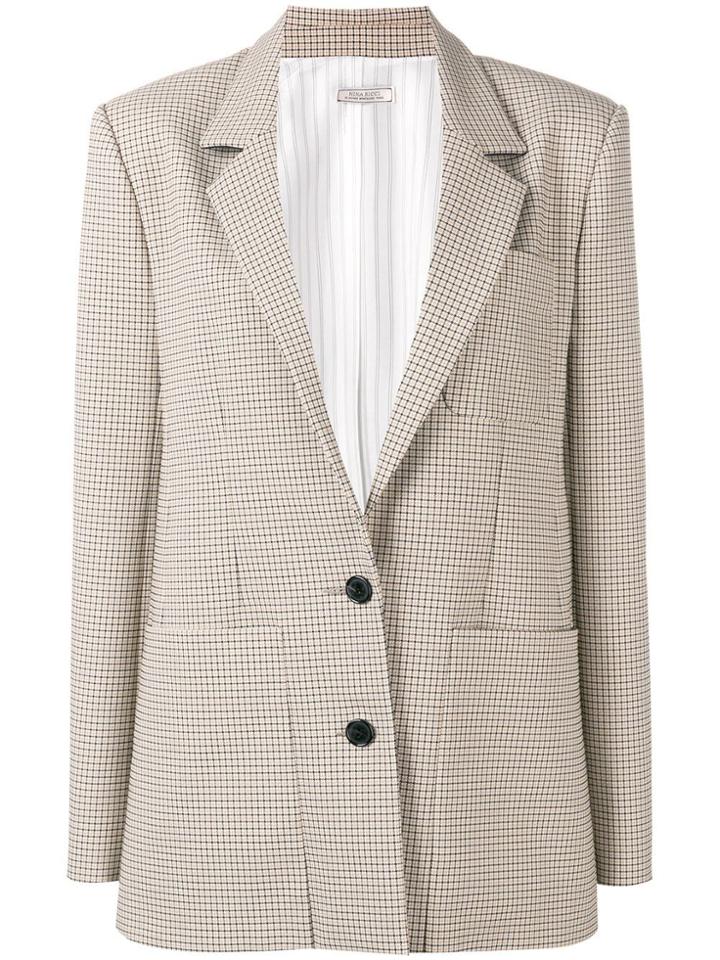 Nina Ricci Tartan Blazer - Neutrals