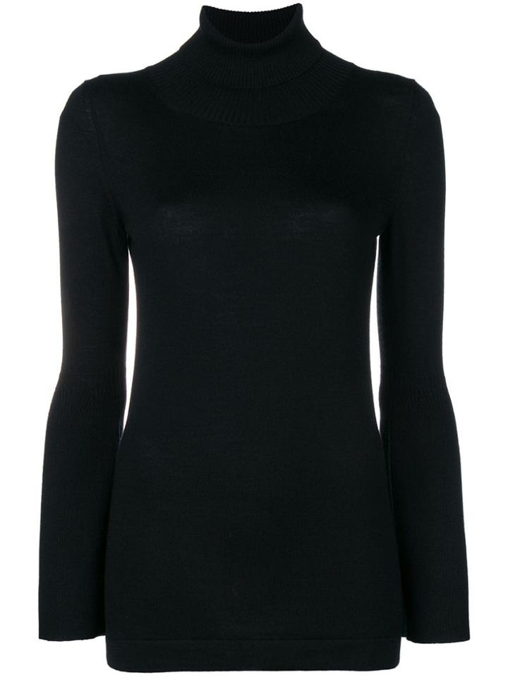 Sottomettimi Bell-sleeve Rollneck Jumper - Black