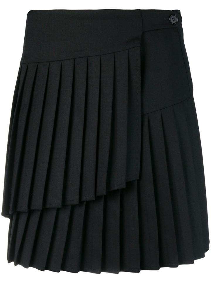 P.a.r.o.s.h. Pleated Mini Skirt - Black