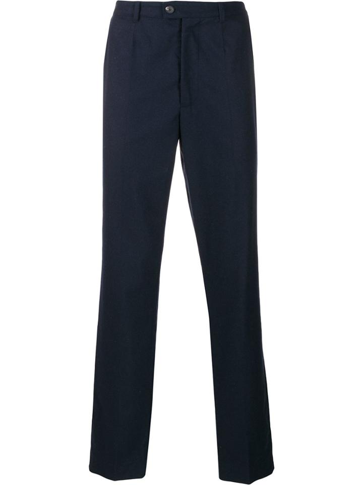 Pringle Of Scotland Slim-fit Wool Trousers - Blue