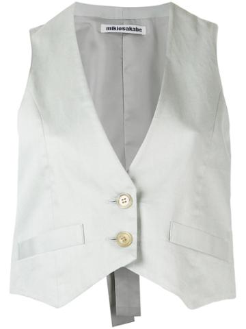 Mikio Sakabe Cropped Waistcoat - Grey