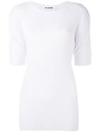 Pleated T-shirt - Women - Polyester - 36, White, Polyester, Jil Sander