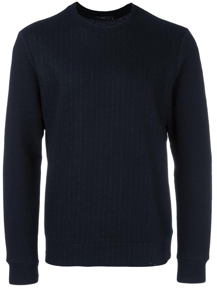 Plac Pinstripe Sweatshirt, Men's, Size: Large, Blue, Cotton/polyester/polyurethane/wool