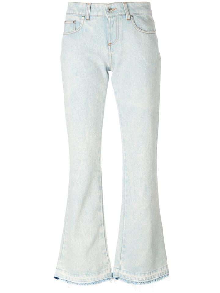 Msgm Flared Jeans, Women's, Size: 44, Blue, Cotton/polyester
