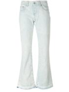 Msgm Flared Jeans, Women's, Size: 44, Blue, Cotton/polyester
