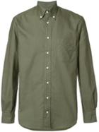 Gitman Vintage Button Down Collar Shirt, Men's, Size: Large, Green, Cotton