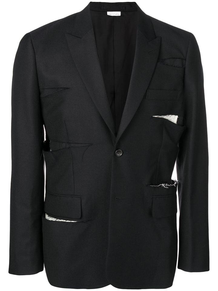Comme Des Garçons Homme Plus Cut-out Blazer - Blue