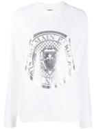 Balmain Medallion Print Sweatshirt - White