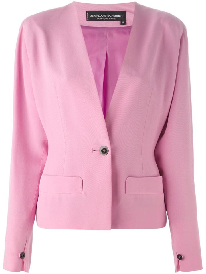 Jean Louis Scherrer Vintage Cropped Jacket - Pink & Purple