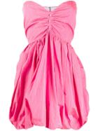 Msgm Strapless Balloon Mini Dress - Pink