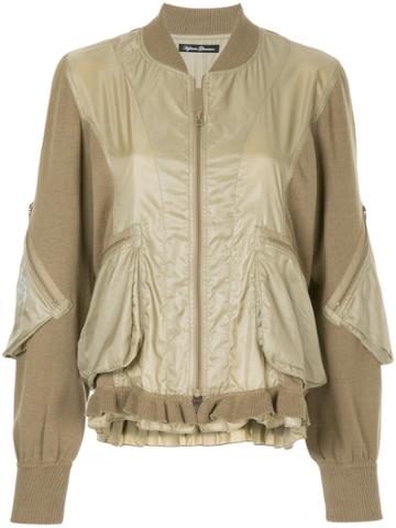 Hysteric Glamour Adios Frill Trim Bomber Jacket - Brown