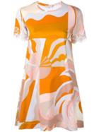 Emilio Pucci Acapulco Print Embroidered Mini Dress - Orange