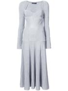 Alexander Mcqueen Long Knit Dress - Grey