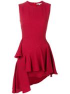 Edeline Lee Asymmetric Frill Dress - Red