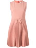 Red Valentino Pleat Skirt Dress, Women's, Size: 38, Nude/neutrals, Viscose/polyester/spandex/elastane