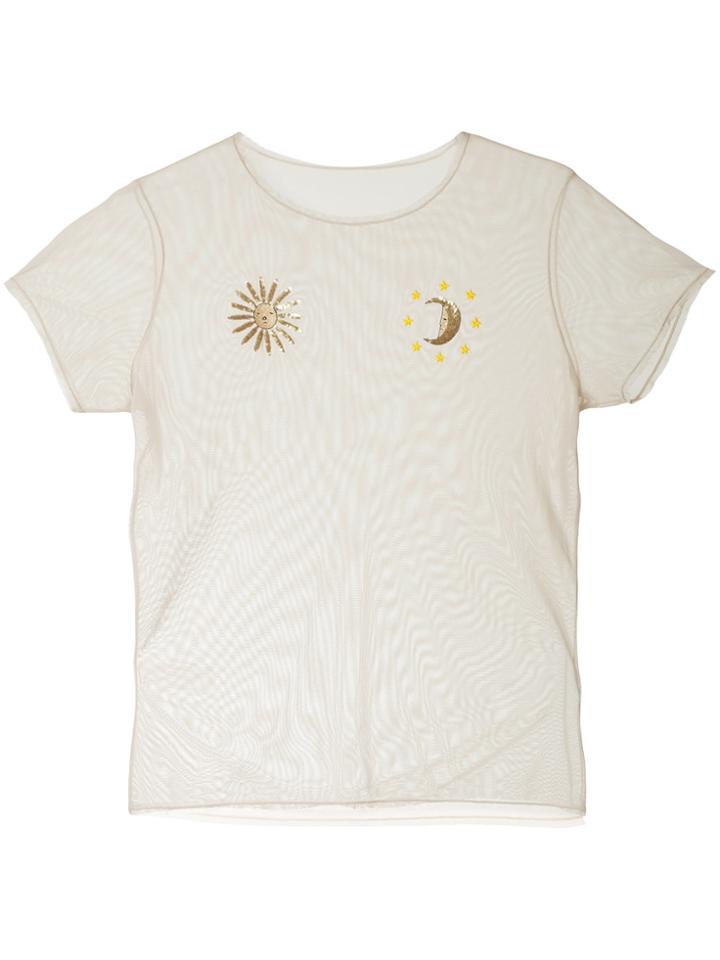 Tu Es Mon Trésor Sun & Moon T-shirt - Nude & Neutrals