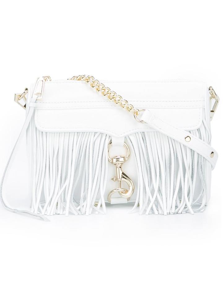 Rebecca Minkoff Fringed Crossbody Bag, Women's, White, Leather