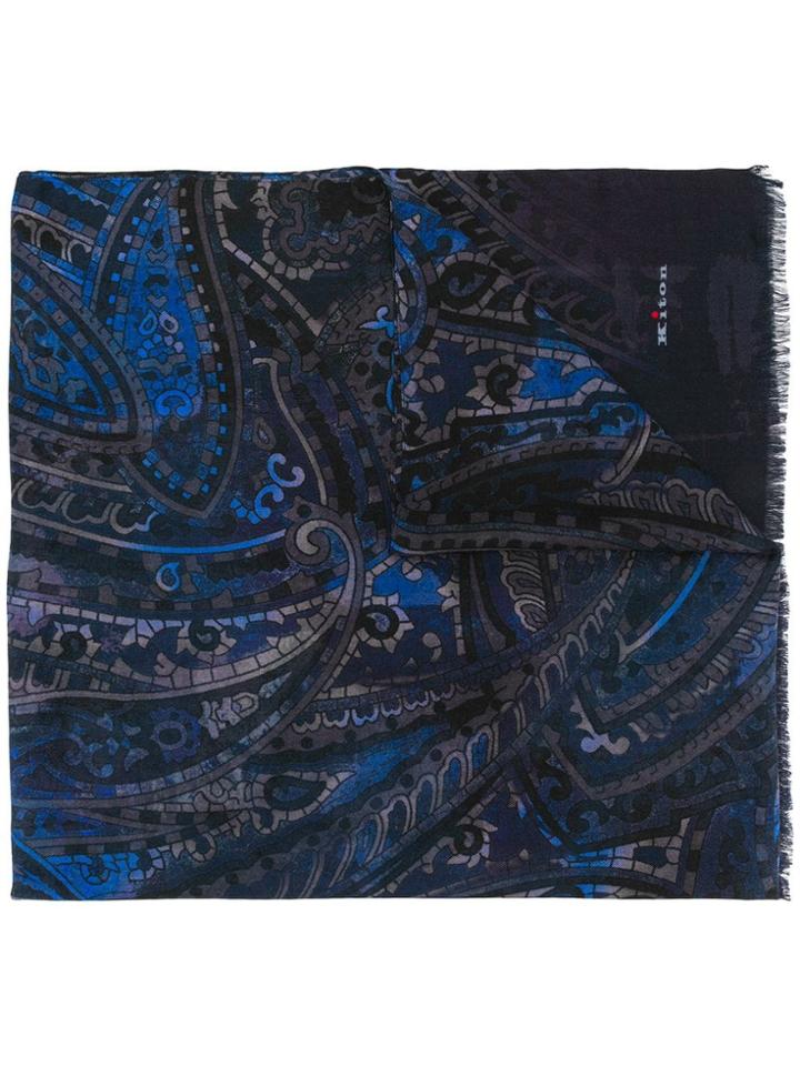 Kiton Cashmere Scarf - Blue
