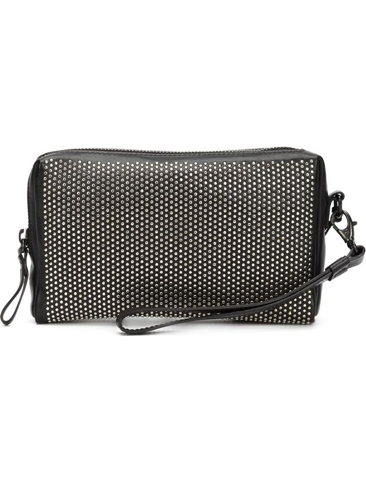 Marsèll Studded Clutch, Women's, Black, Leather/metal Other