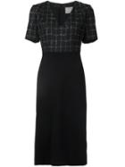 Jason Wu Check Detail Mid-length Dress, Women's, Size: 8, Black, Polyamide/mohair/virgin Wool