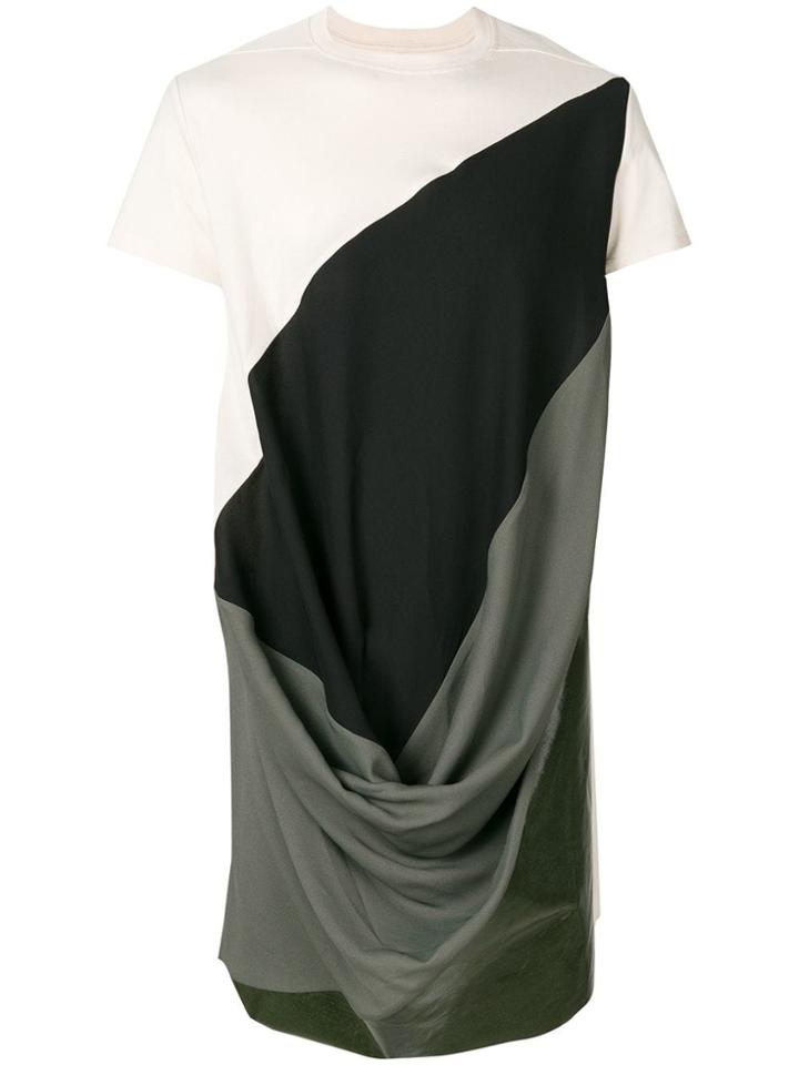 Rick Owens Draped Front T-shirt - Neutrals