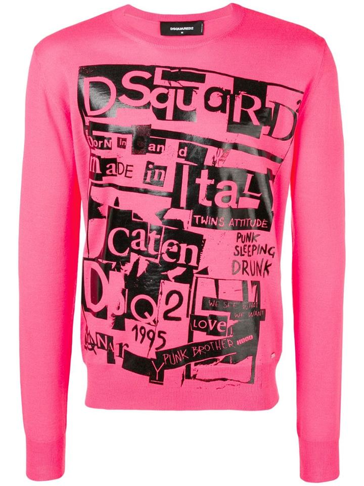 Dsquared2 Punk Sleeping Drunk Jumper - Pink