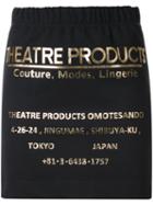 Theatre Products Metallic Logo Fitted Skirt, Women's, Black, Polyester/rayon/polyurethane