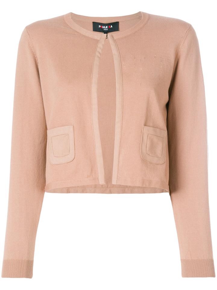 Paule Ka Open Front Cardigan - Brown