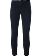 J Brand Turn-up Hem Skinny Trousers, Women's, Size: 26, Blue, Lyocell/cotton/spandex/elastane