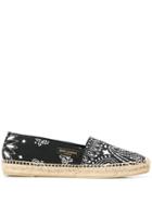 Saint Laurent Bandana Print Espadrilles - Black