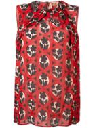 No21 Floral Print Blouse, Women's, Size: 40, Red, Viscose