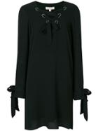 Michael Michael Kors Embellished Lace-up Detail Dress - Black