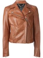 Belstaff Classic Biker Jacket, Women's, Size: 42, Brown, Leather/viscose