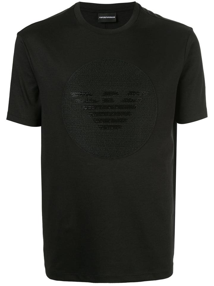 Emporio Armani Beaded Logo T-shirt - Black