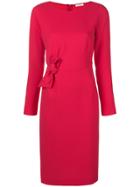 P.a.r.o.s.h. Bow Front Fitted Dress - Pink & Purple