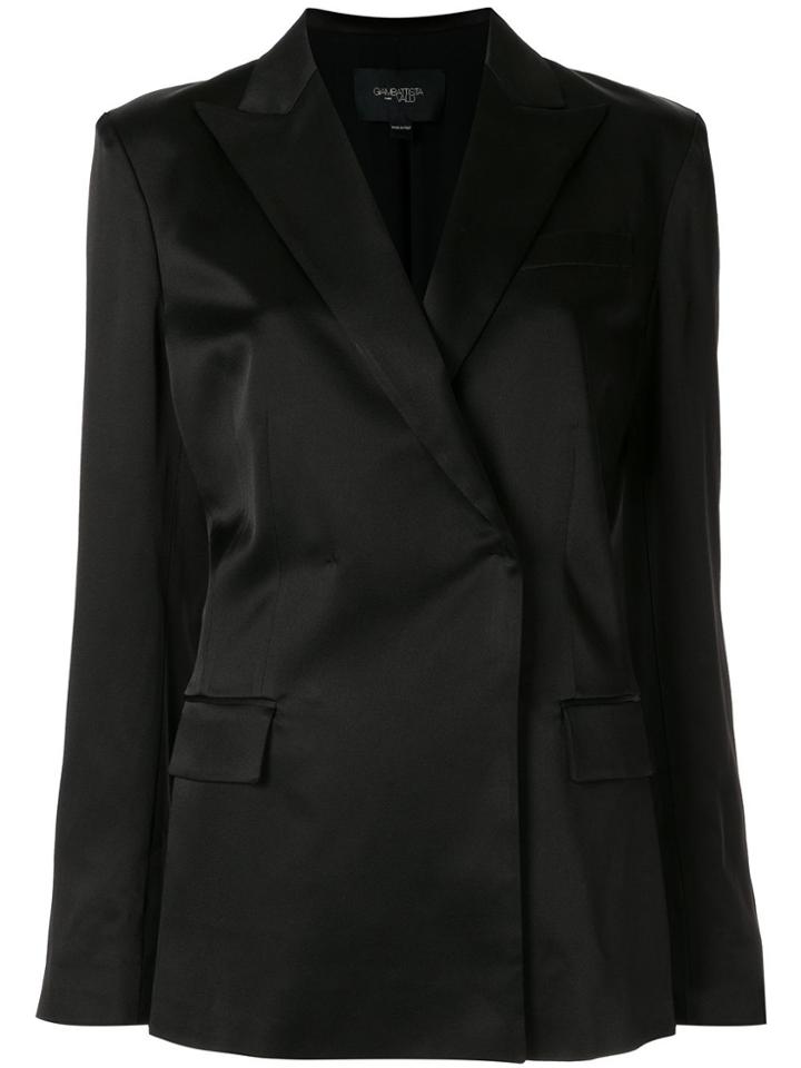 Giambattista Valli Double-breasted Fitted Blazer - Black