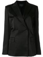Giambattista Valli Double-breasted Fitted Blazer - Black