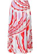 Emilio Pucci Burle Print Midi Skirt - Red