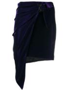 Patrizia Pepe Asymmetric Wrap Skirt - Purple