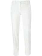 Incotex Front Pleat Trousers, Women's, Size: 48, White, Cotton/spandex/elastane