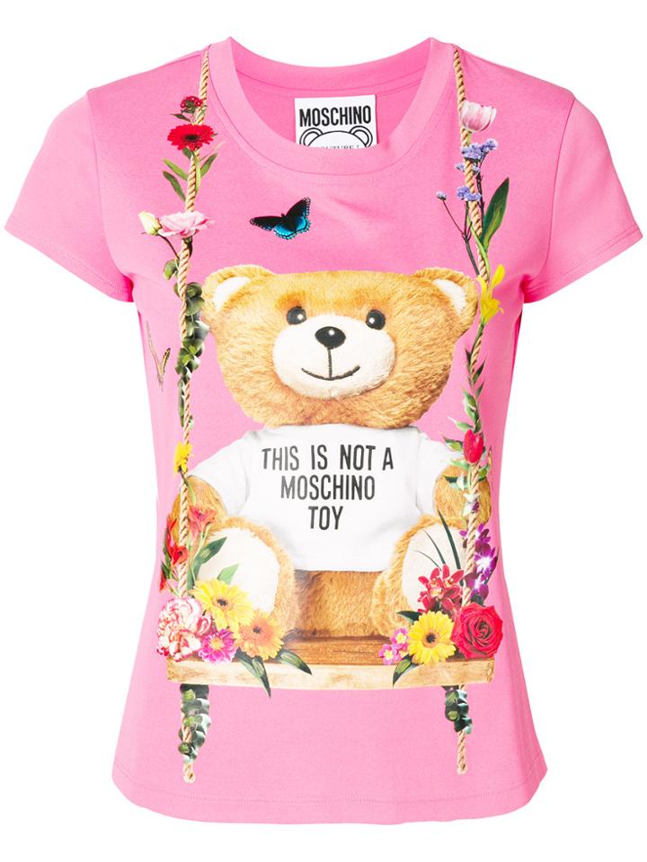 Moschino Printed T-shirt - Pink & Purple